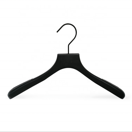 Luxury Black Wooden Jacket Hanger With Wide Shoulder