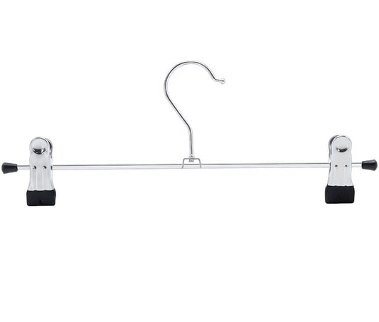 Functional Metal Hanger With Black PVC Covered Clips
