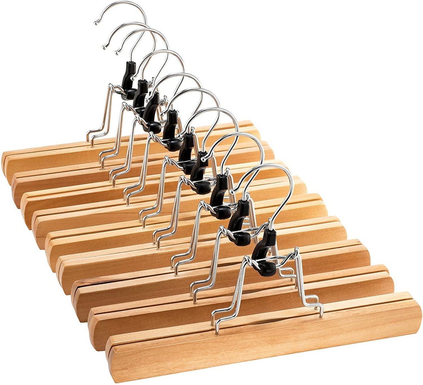 Custom Natural and Sturdy Wooden Trouser Hangers