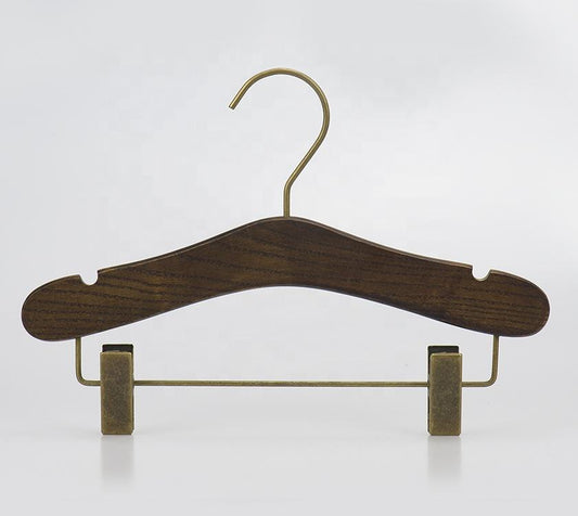 Lotus Wood Hanger With Clips for Kids Clothes