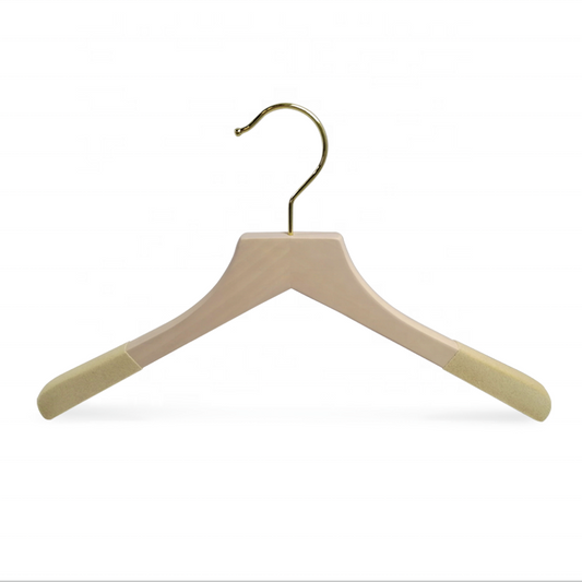 Top Hanger With Velvet Shoulder Golden Hook