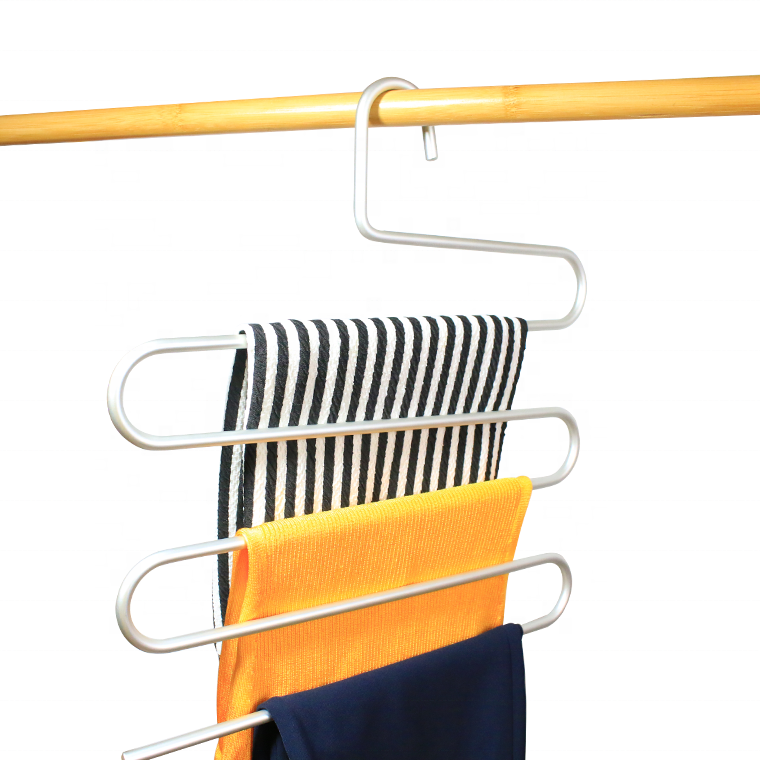 5 layer Metal S Shape Pants Hanger