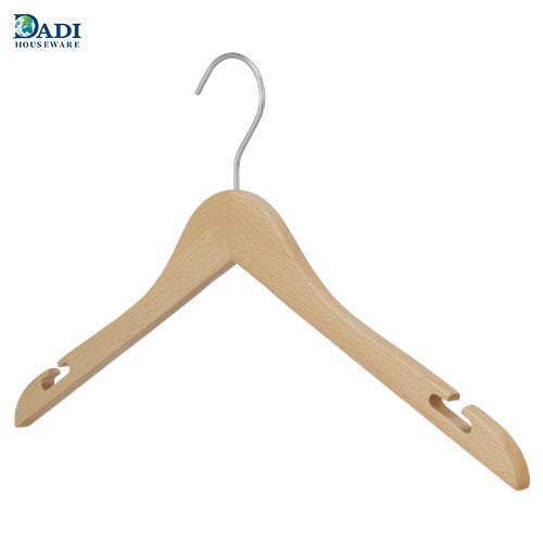 Beechwood top hanger with anti-slip notches