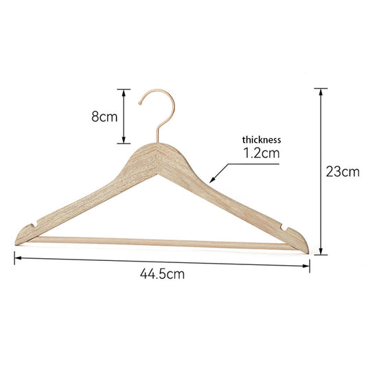 Top Quality Camphor Wooden Hanger with Trouser bar Anti-slip Notches