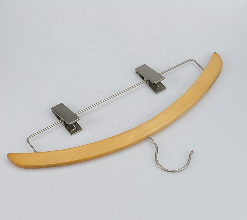 Lotus Wood Hanger With Clips for Women's Cloths Brands