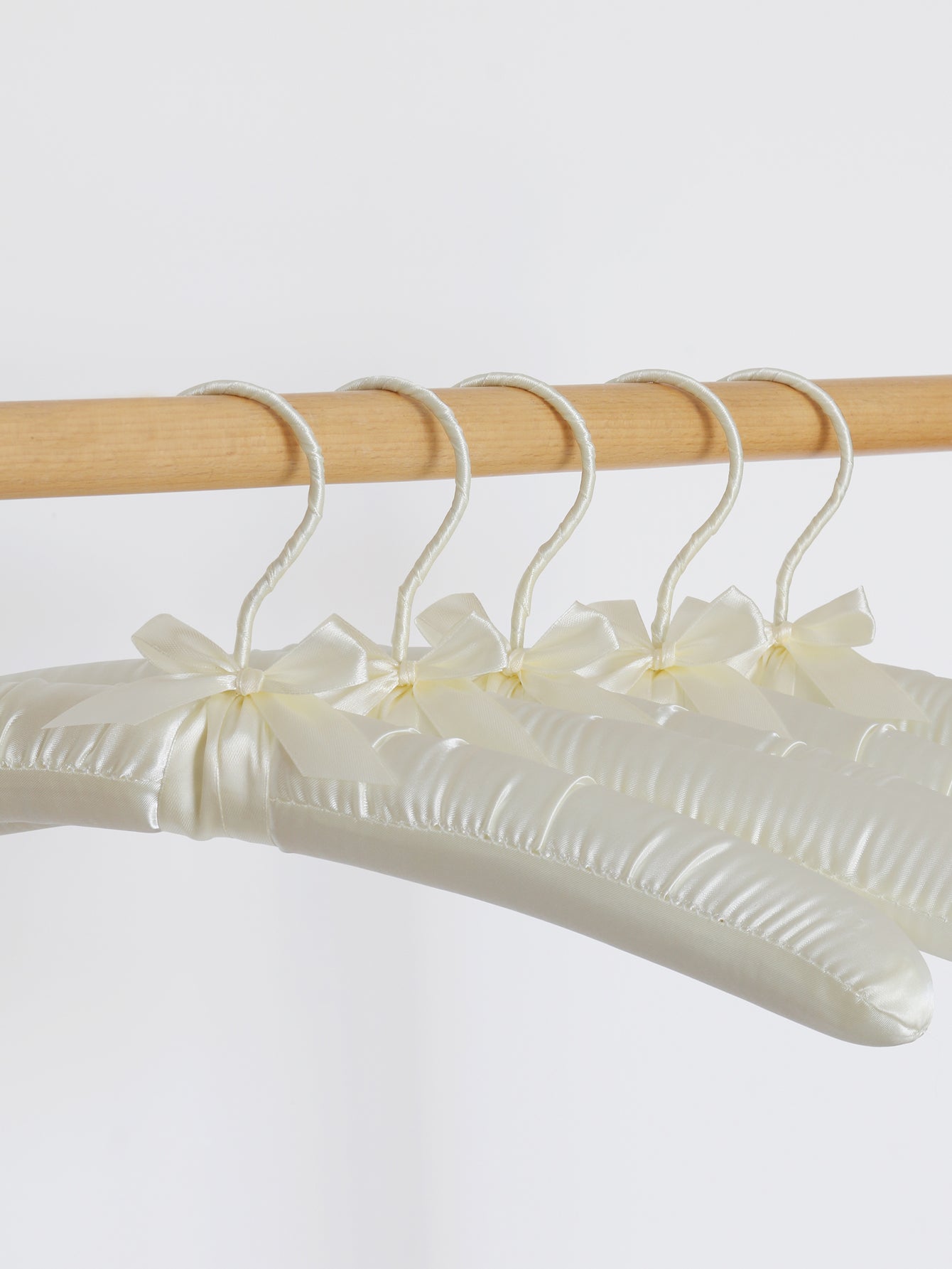 Beige Satin Hanger For Suit Shirt Women Hanger