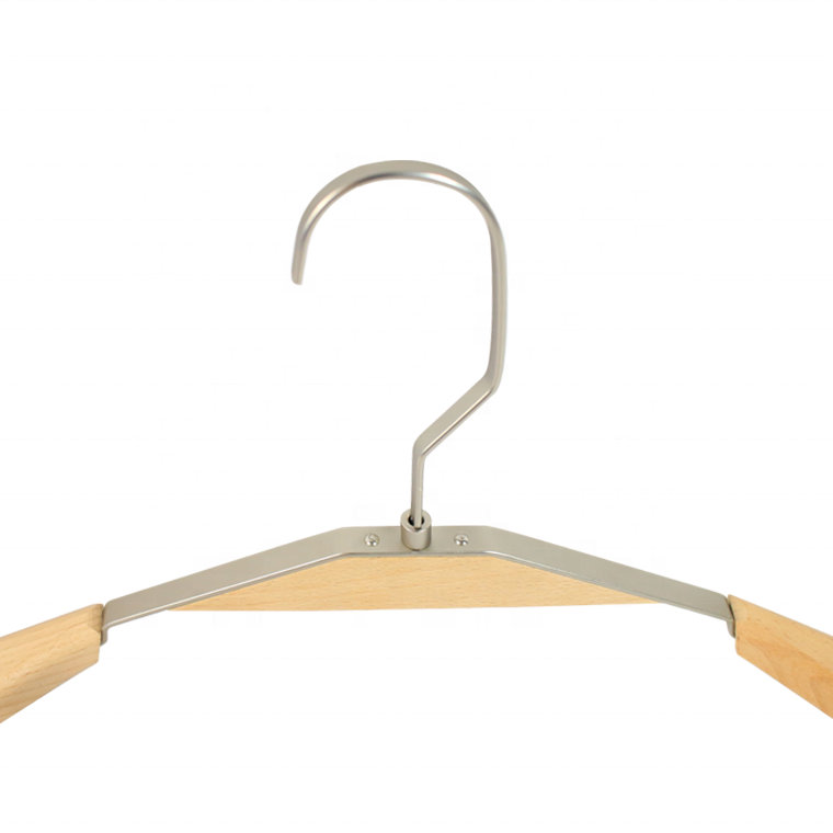 Wood-Metal Hangers Wide Shoulder for Brands Display