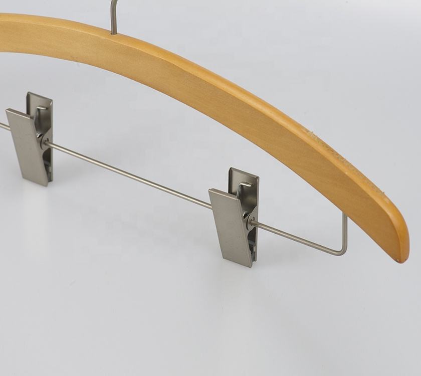 Lotus Wood Hanger With Clips for Women's Cloths Brands