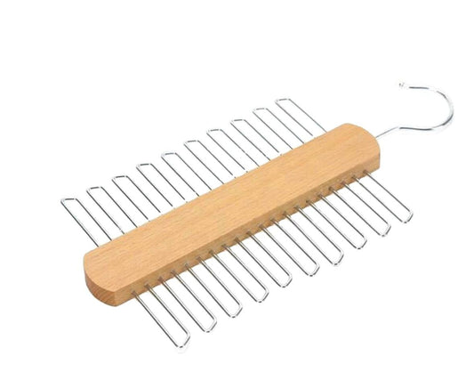 Premium Non-Slip Wooden Tie Rack with 20 Hooks