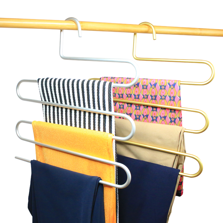5 layer Metal S Shape Pants Hanger