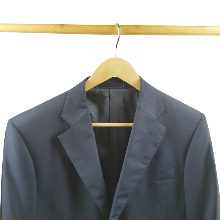 Lotus Wood Suits Hanger With Velvet Shoulder Round Bar