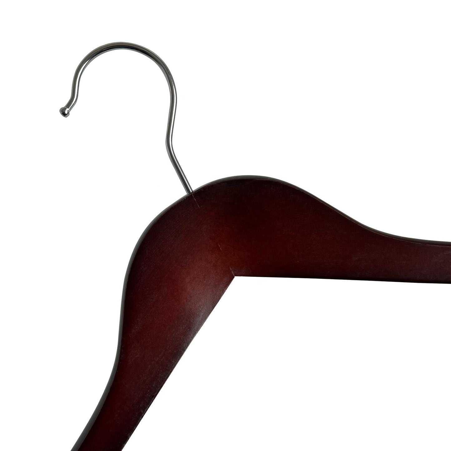 Dark Brown Suits Hanger Wooden With Trousers Bar