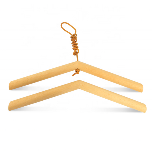 Handmade Natural Wooden Hangers With Ropes