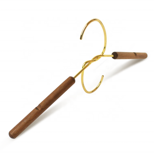 Unique Design Brown Hangers With Brass Hook