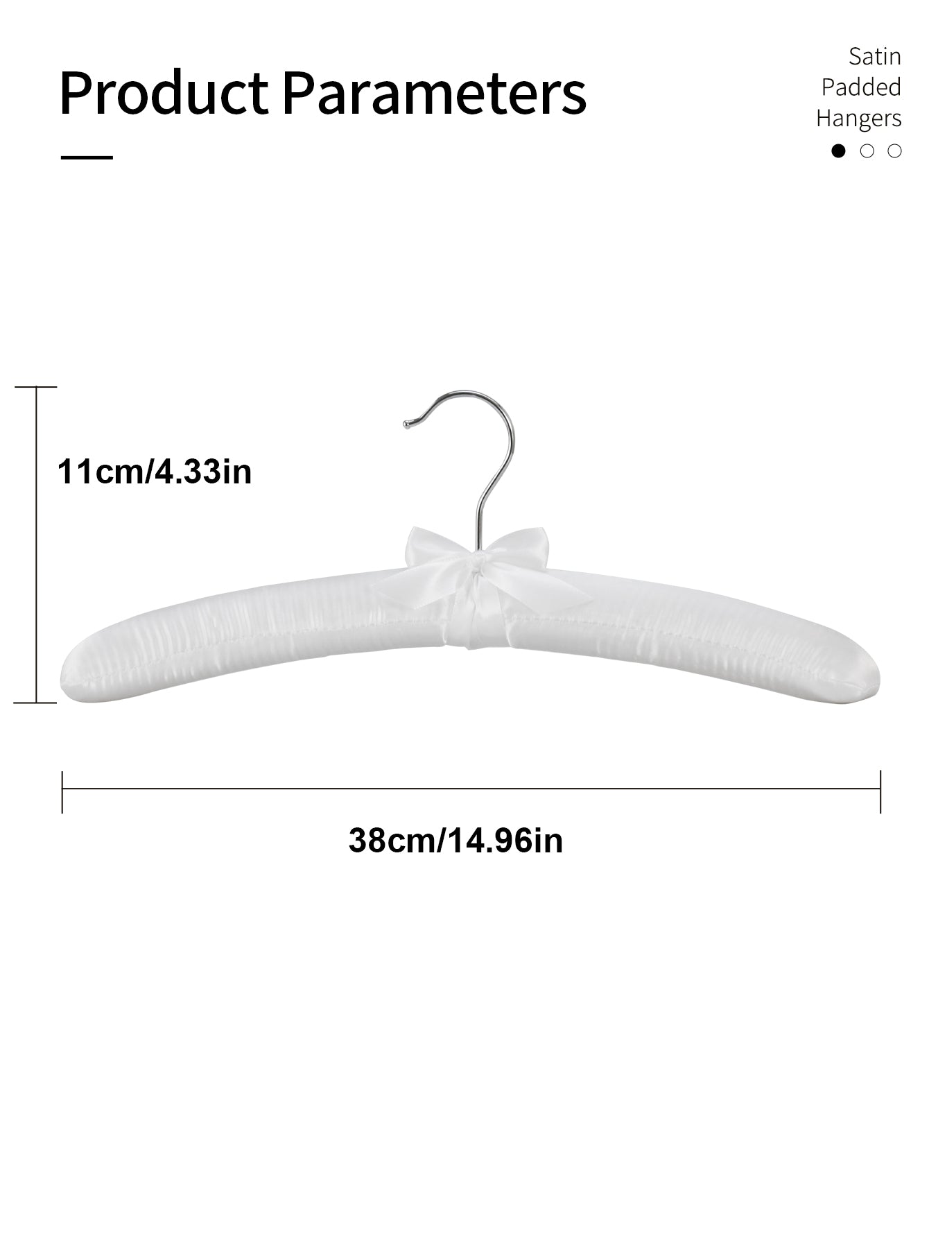 White Satin Hanger For Suit Shirt Women Hanger