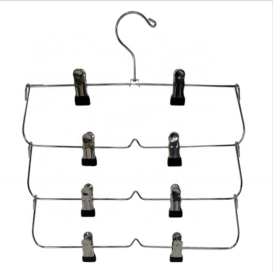 4 tier Black Color Metal Multi Tiers Hangers With Clips
