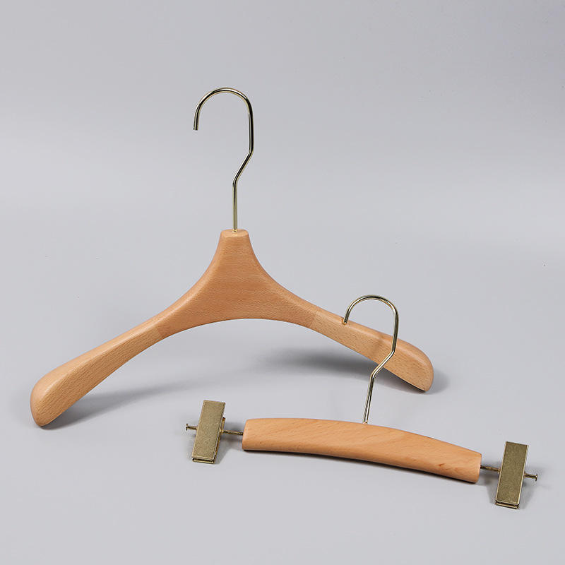 Beech Solid Wood Hangers For Children's and Women's Clothes