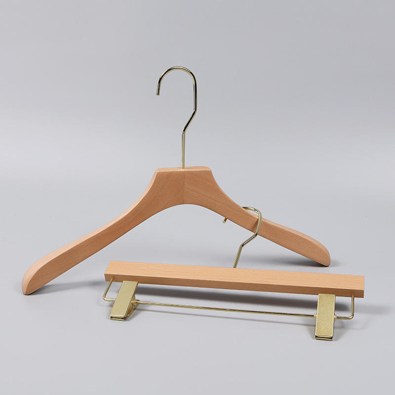 Beech Solid Wood Hangers For Children's and Women's Clothes