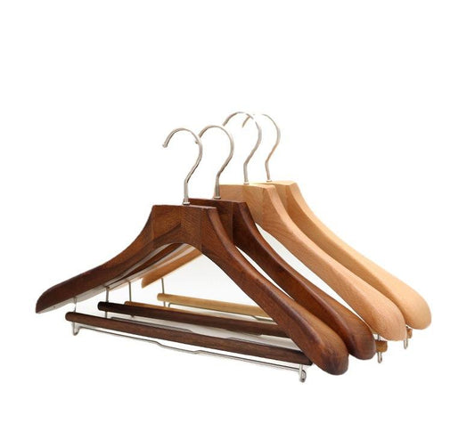 Luxury Solid Wooden Hangers for Suits Men's Clothing