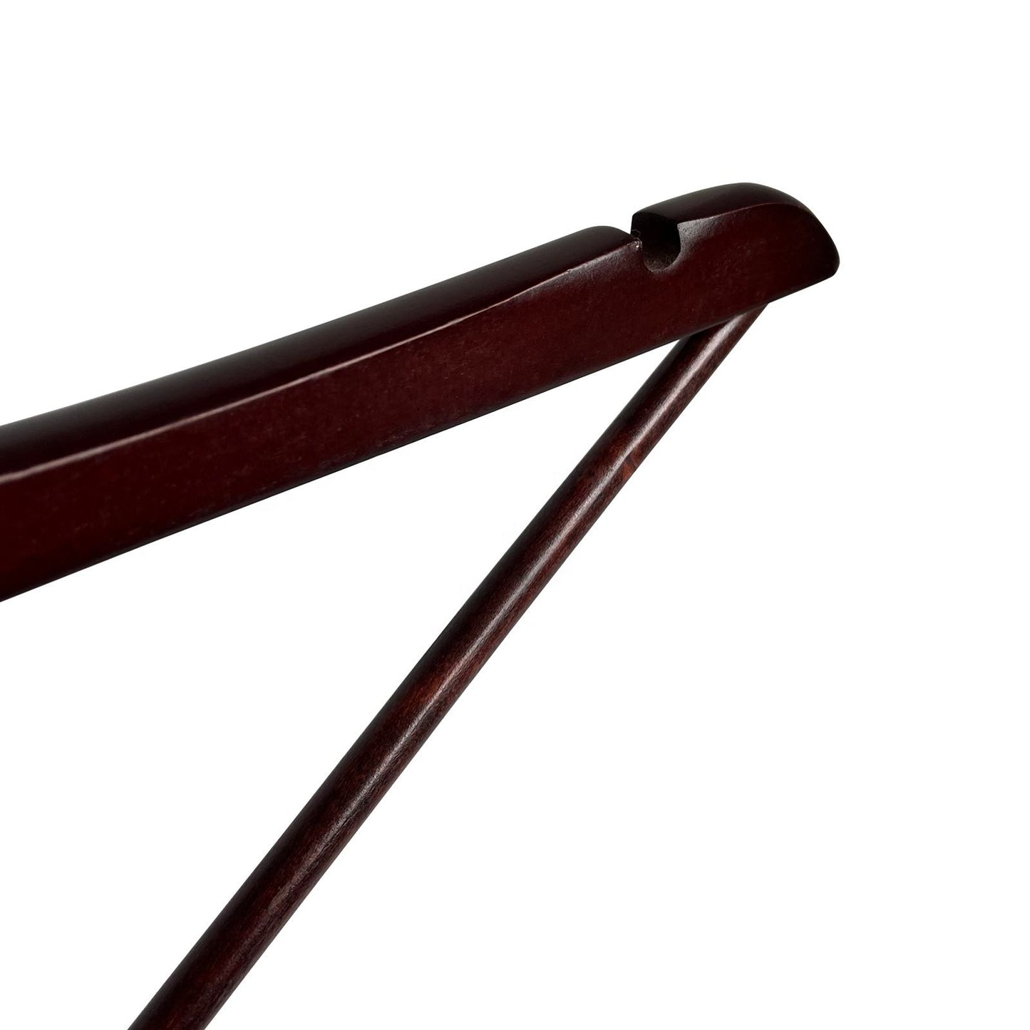 Dark Brown Suits Hanger Wooden With Trousers Bar