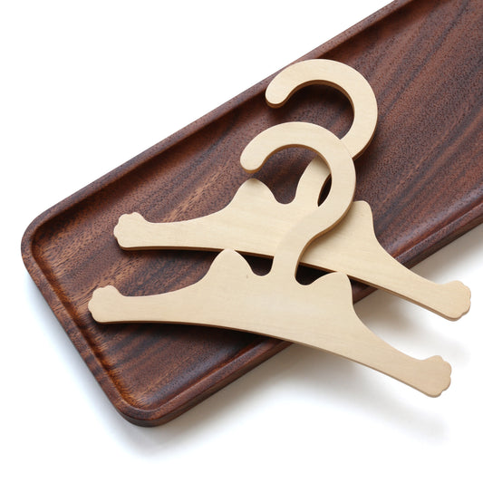 Cat Small Size Wooden Hangers for Pet Cloths Doll Clothes