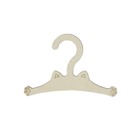 Cute Cat Small Size Wooden Hangers for Pet Cloths Doll Clothes
