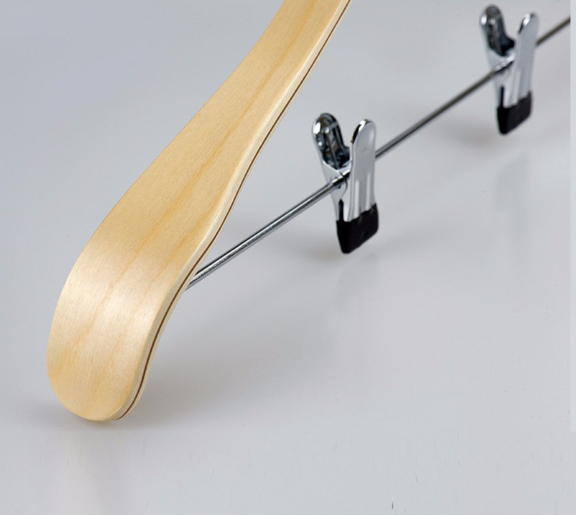 Wide Shoulder Heavy Laminated Plywood Coat Hanger