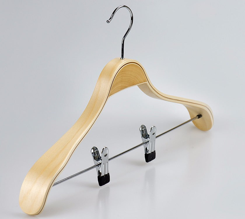 Wide Shoulder Heavy Laminated Plywood Coat Hanger
