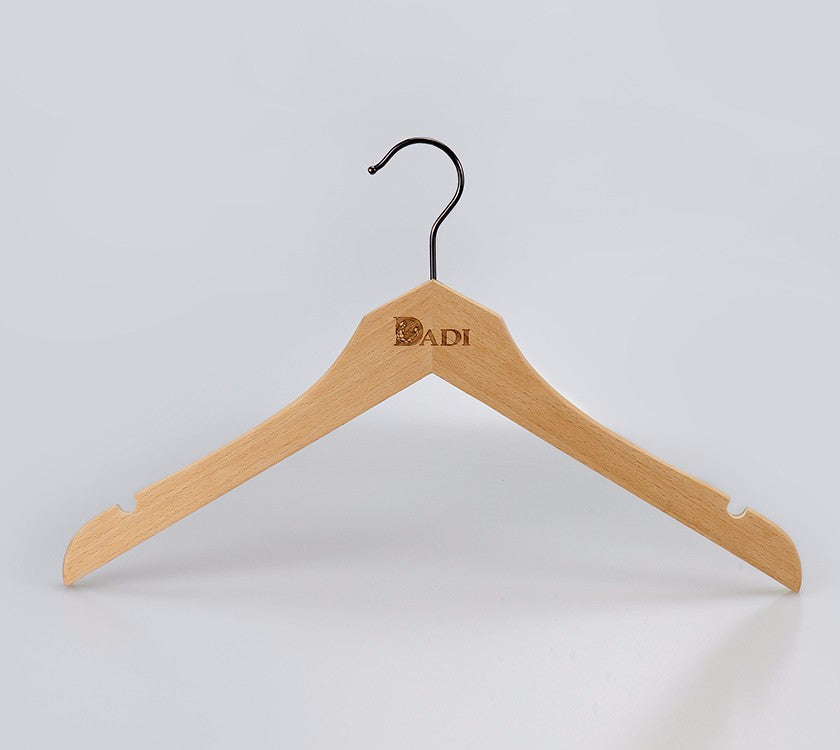 Natural Wooden Shirt Hanger For Garment Display