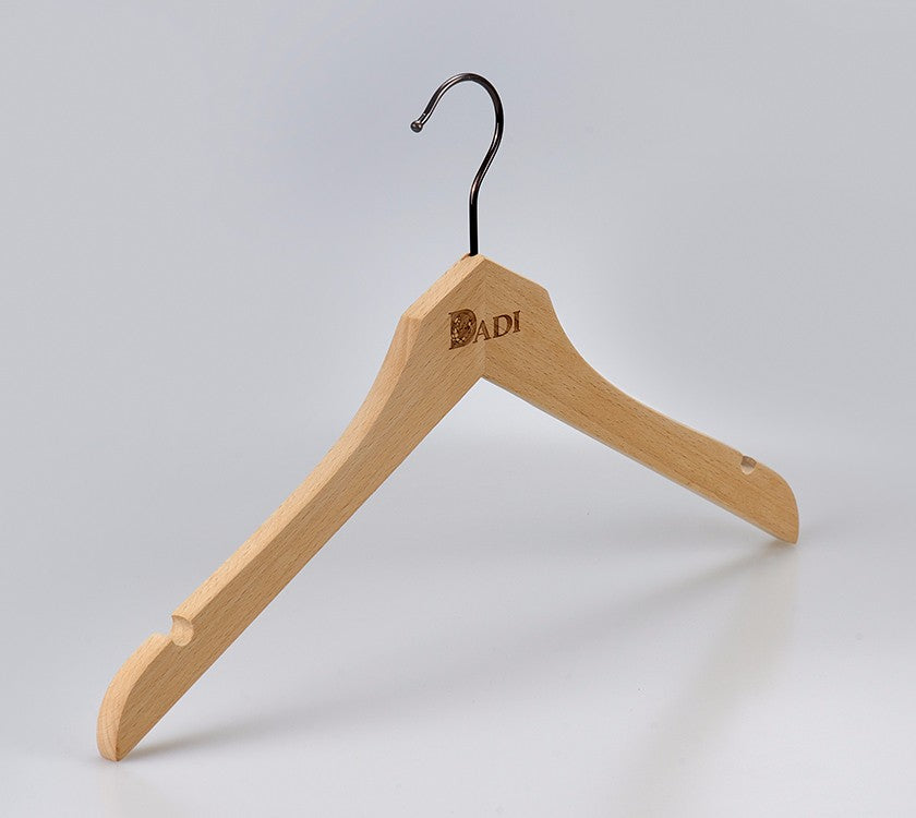 Natural Wooden Shirt Hanger For Garment Display