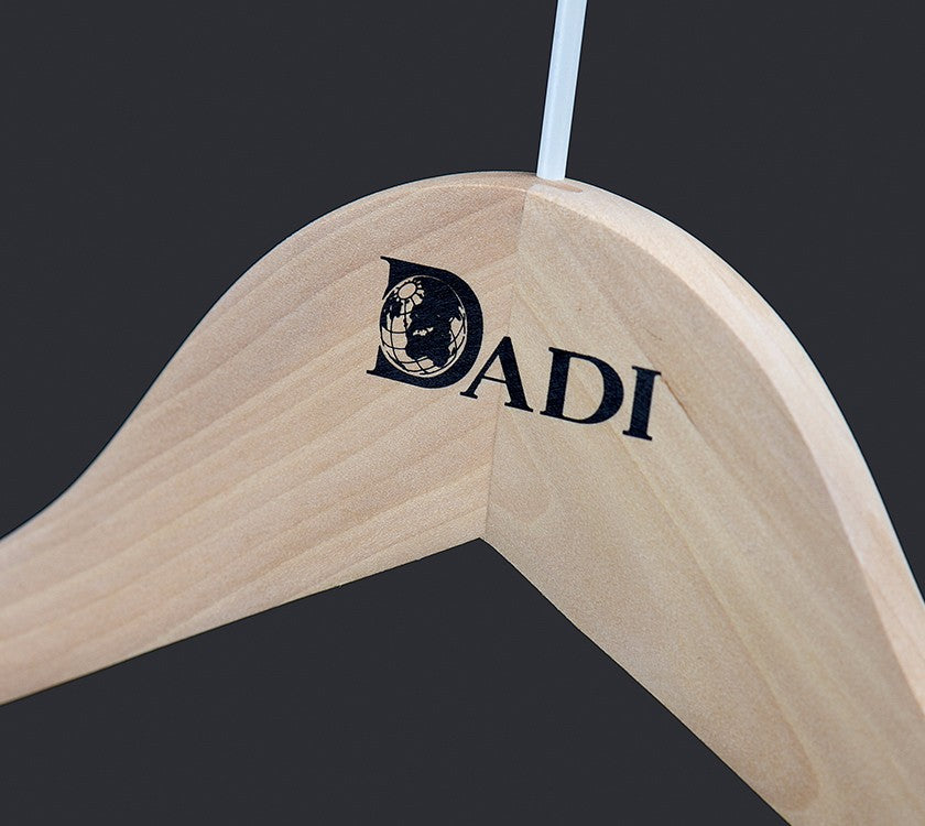 Anti Slip Wooden Hotel Hanger With Clips