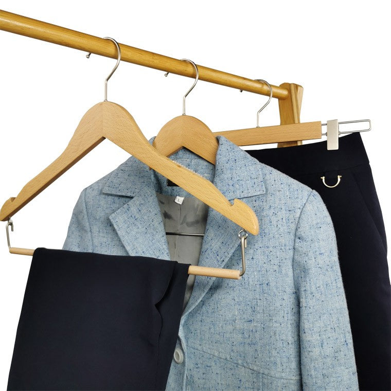 Luxury Wooden Shirt Hanger With Anti Slip rubber