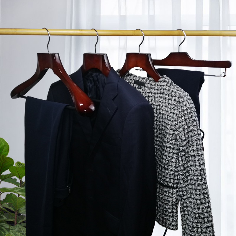 Wooden bottom Hanger With Moving Metal Bar