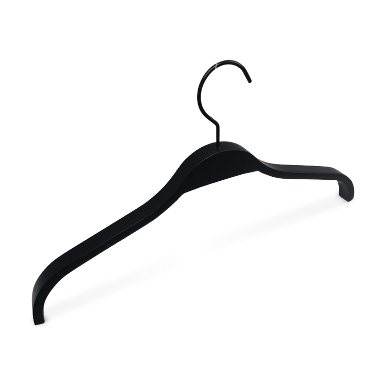 Wood Plywood Balck Clothes Hanger for Blouse Shirt Display