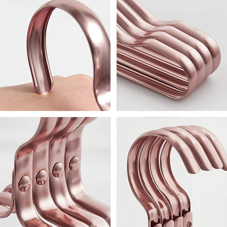 Rose Gold Strong Durable Metal Clothes Hangers For Garment