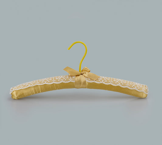 Silk Satin padded Coat Hanger With Bow Tie