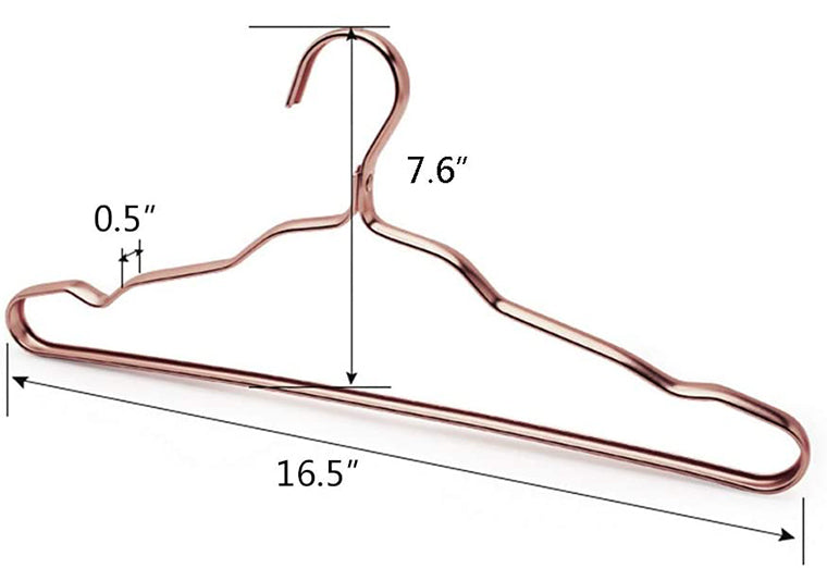 Rose Gold Strong Durable Metal Clothes Hangers For Garment