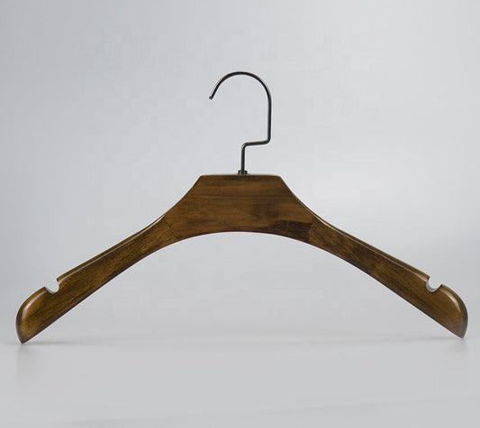 Lotus Wood Hanger With Anti Slip Notches