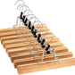 Custom Natural and Sturdy Wooden Trouser Hangers