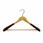 Lotus Wood Suits Hanger With Velvet Shoulder Round Bar