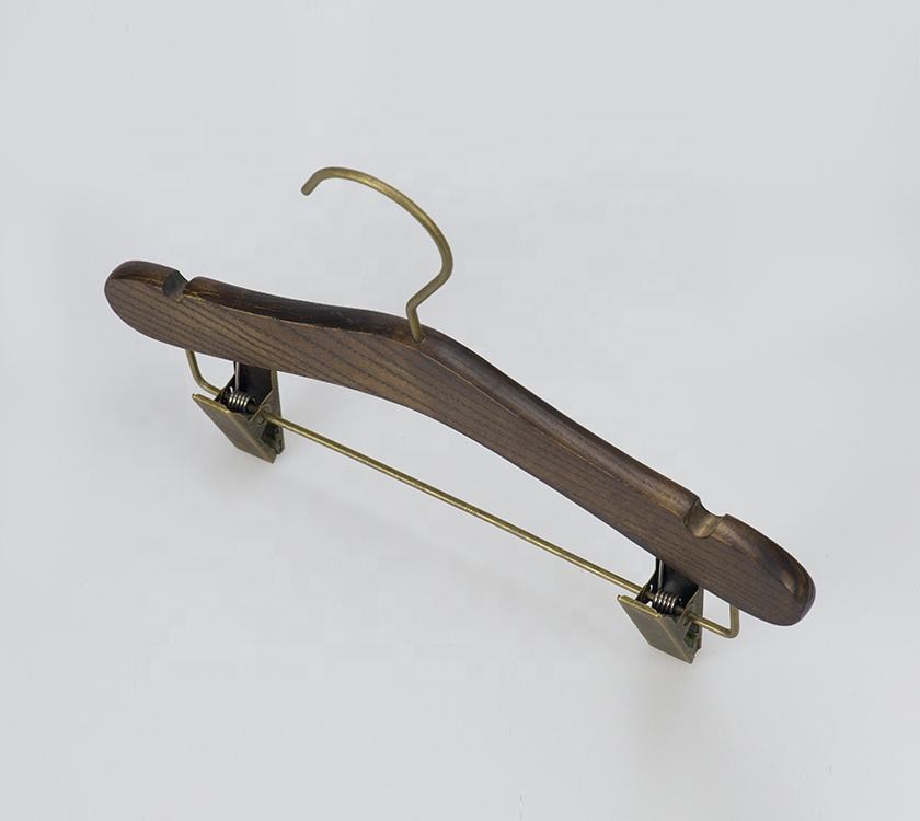 Lotus Wood Hanger With Clips for Kids Clothes