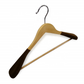 Lotus Wood Suits Hanger With Velvet Shoulder Round Bar