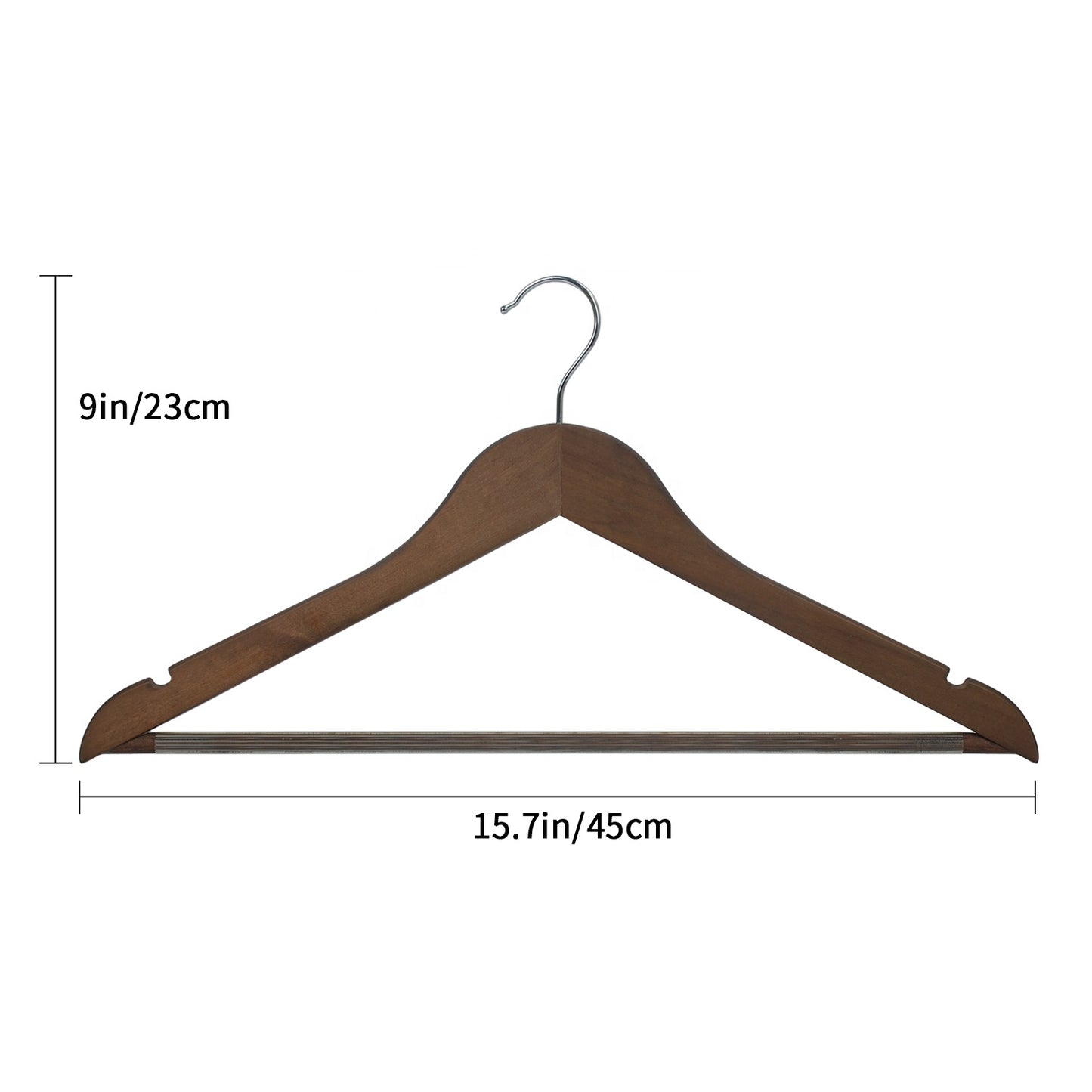 High-quality brown  custom wooden hangers