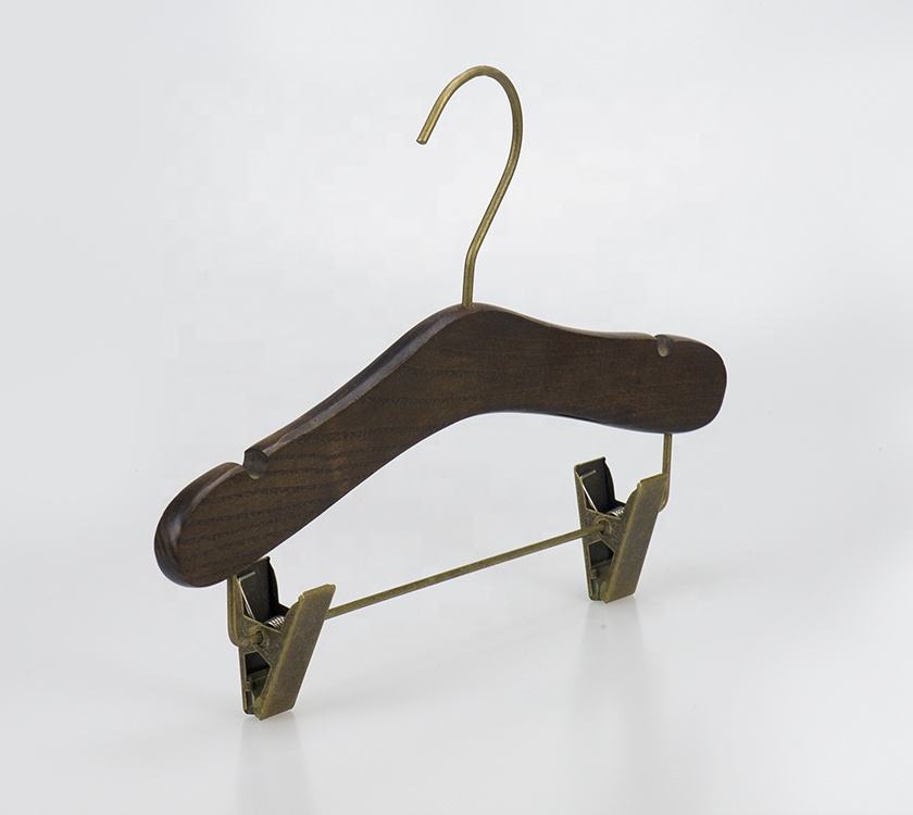 Lotus Wood Hanger With Clips for Kids Clothes