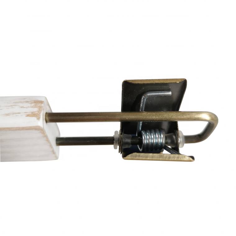White Washed Wooden Trousers Hanger With Flat Clips