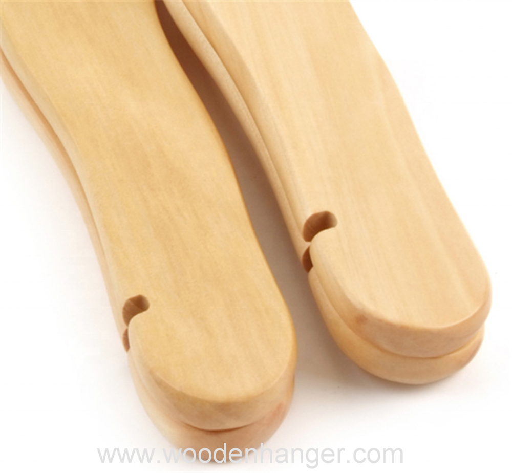 Natural Wooden Hangers for Kids Clothing Display