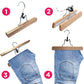 Custom Natural and Sturdy Wooden Trouser Hangers