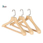 Solid Wooden Suit Hanger With Non-slip Trouser Bar Natural Color