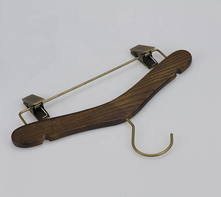 Lotus Wood Hanger With Clips for Kids Clothes