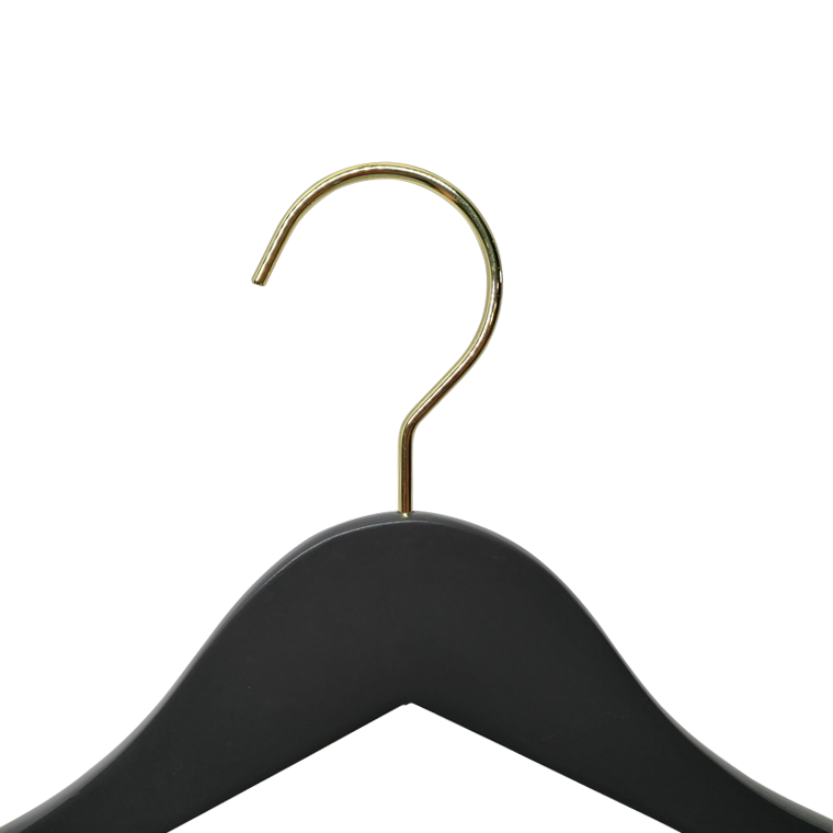 Black Maple Wood Clothing Hanger with anti-slip